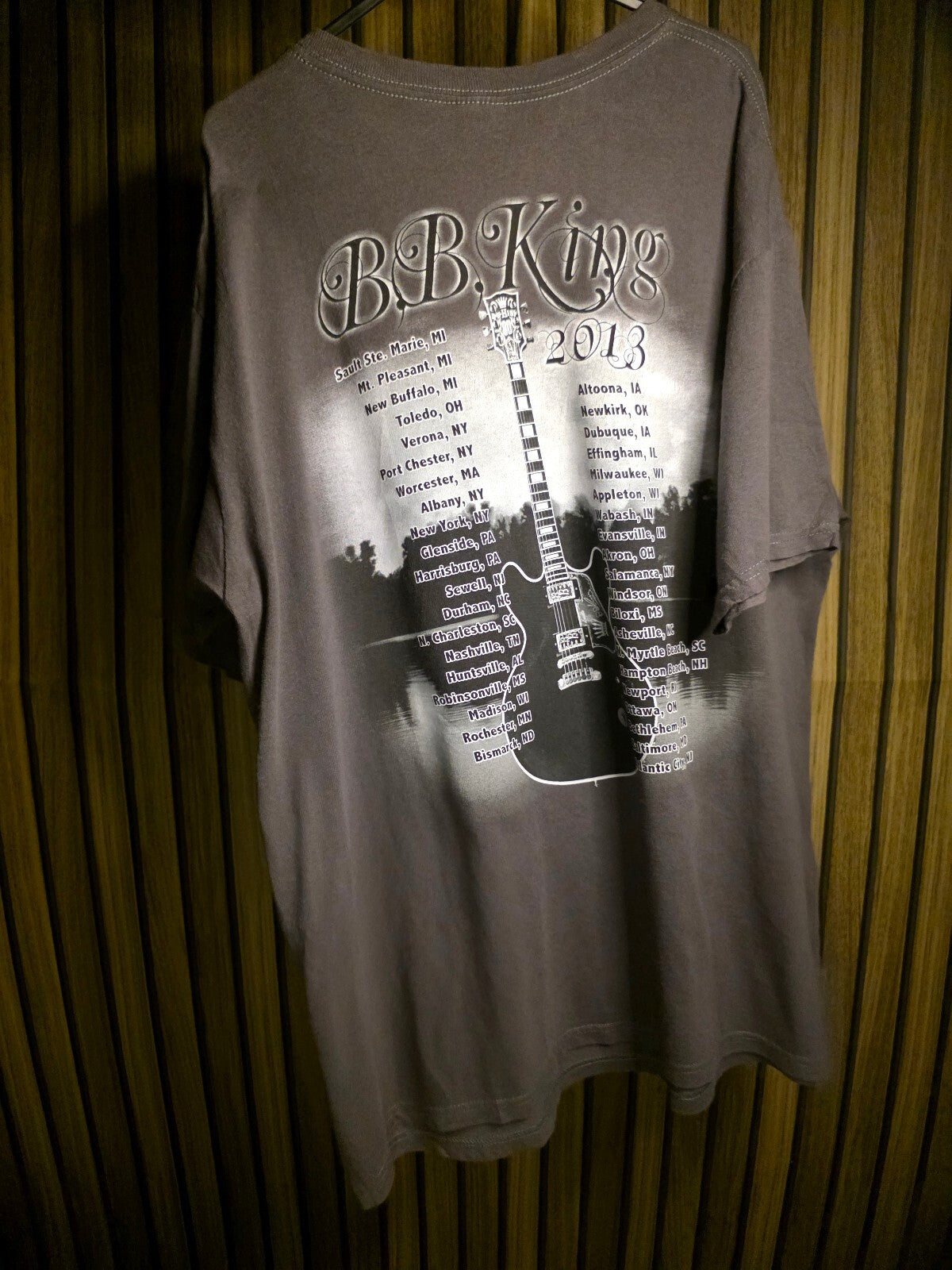 B.B. King 2013 Tour Graphic T-Shirt Grey Size L