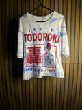 Funimation My Hero Academia Todoroki Tie-Dye T-Shirt White Blue Size S