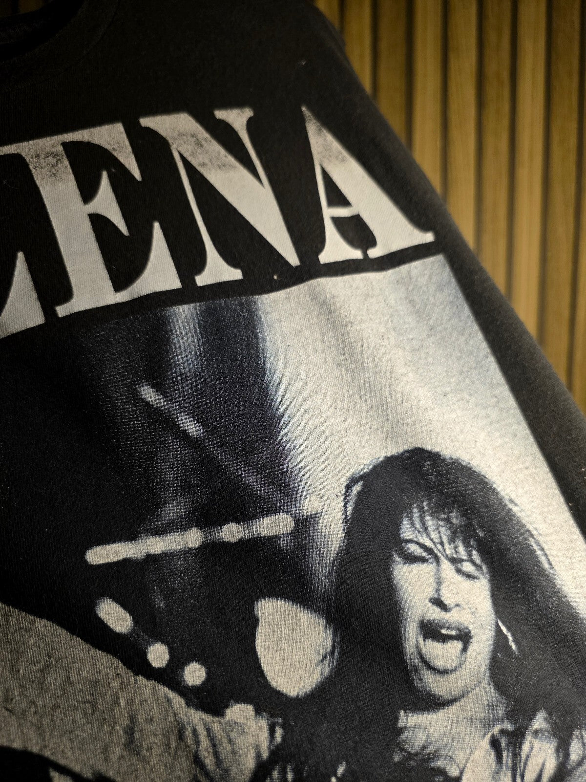 Selena Graphic T-Shirt Black Size S/M Vintage Style