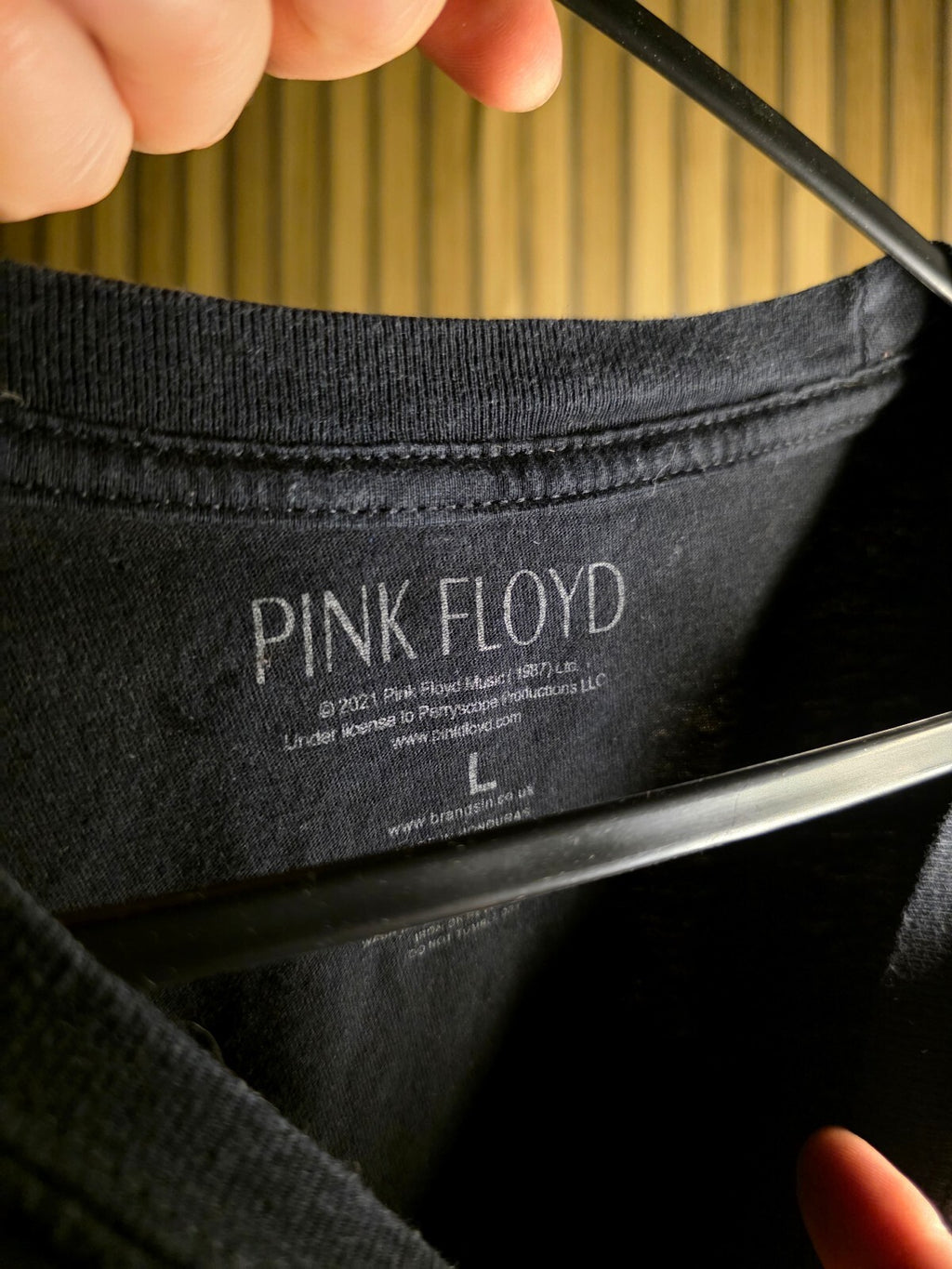 Pink Floyd T-Shirt Dark Side of the Moon Album Art Black Large