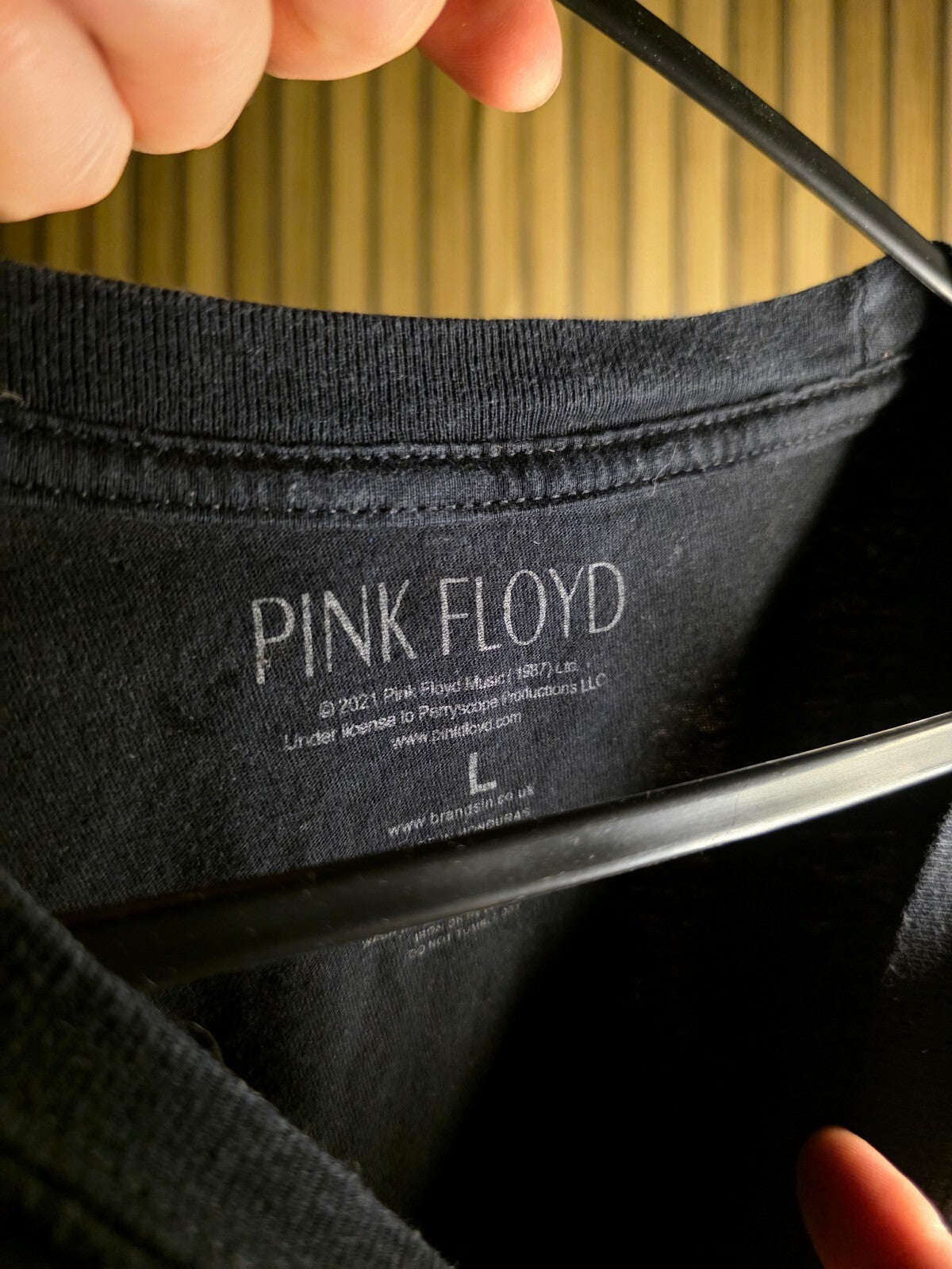 Pink Floyd T-Shirt Dark Side of the Moon Album Art Black Large