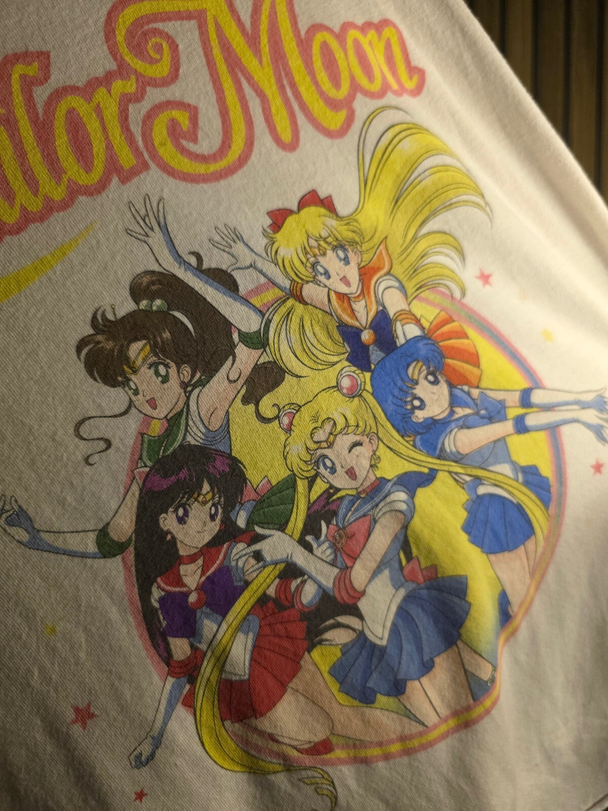 Sailor Moon Long Sleeve T-Shirt Anime Graphic White Size S