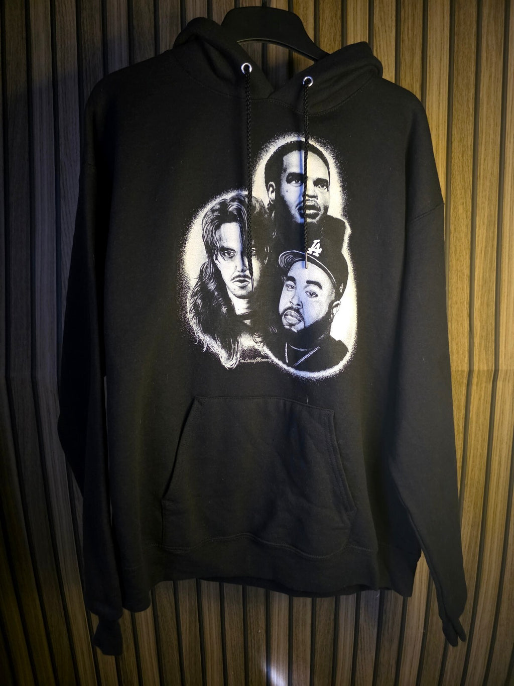 Hanes Hoodie Xavier Wulf Bones Eddy Baker In Loving Memory Tour Graphic Black L