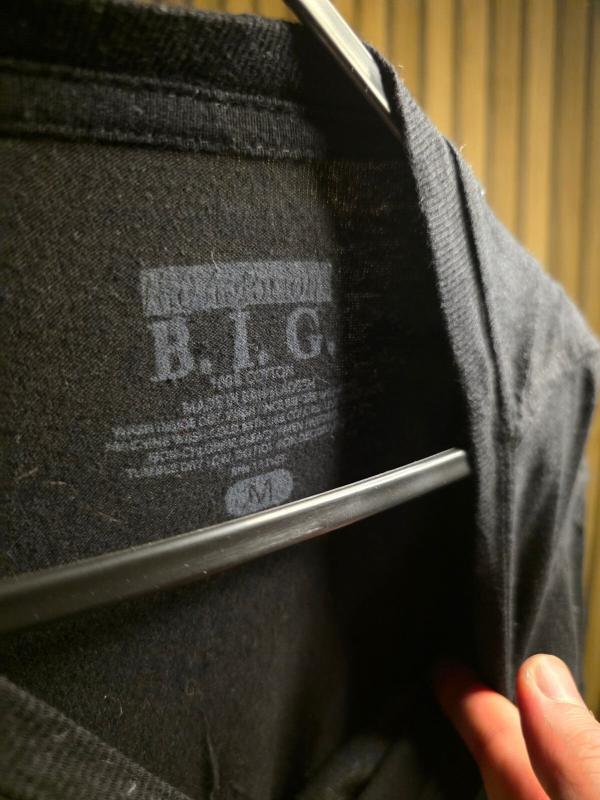 B.I.G. Graphic T-Shirt Biggie Smalls Pop Art Black Medium