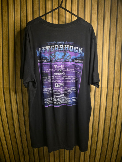 Aftershock 2021 Tour Black Graphic T-Shirt Size L
