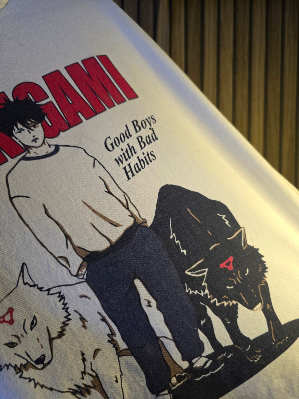 Gildan Shikigami Graphic T-Shirt White Size L