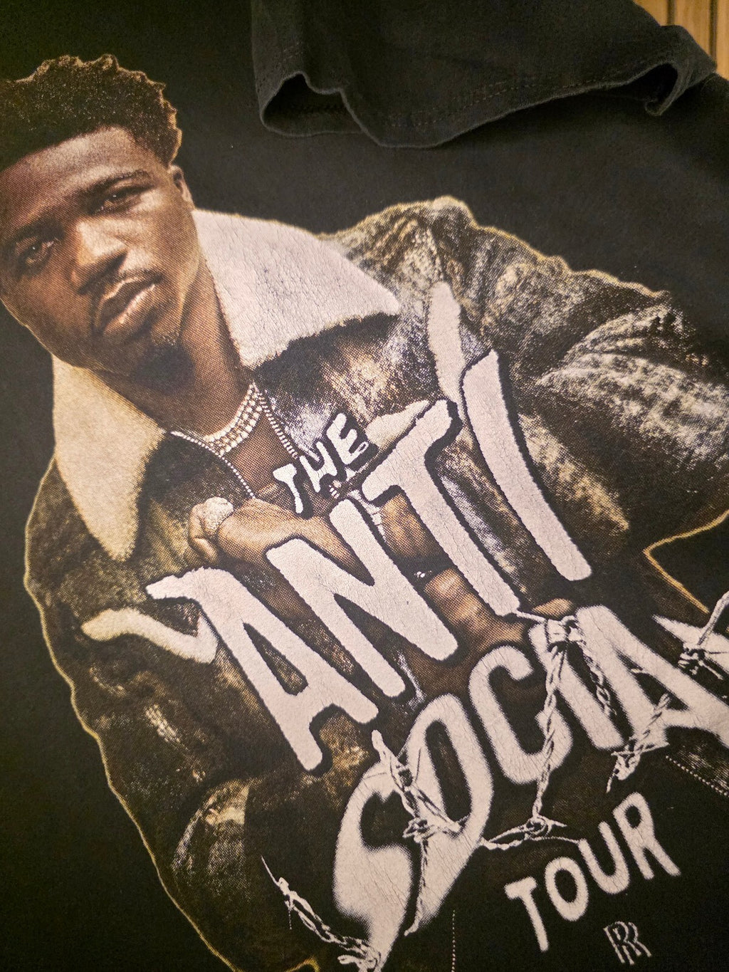 Roddy Ricch Anti Social Tour T-Shirt Black Regular L