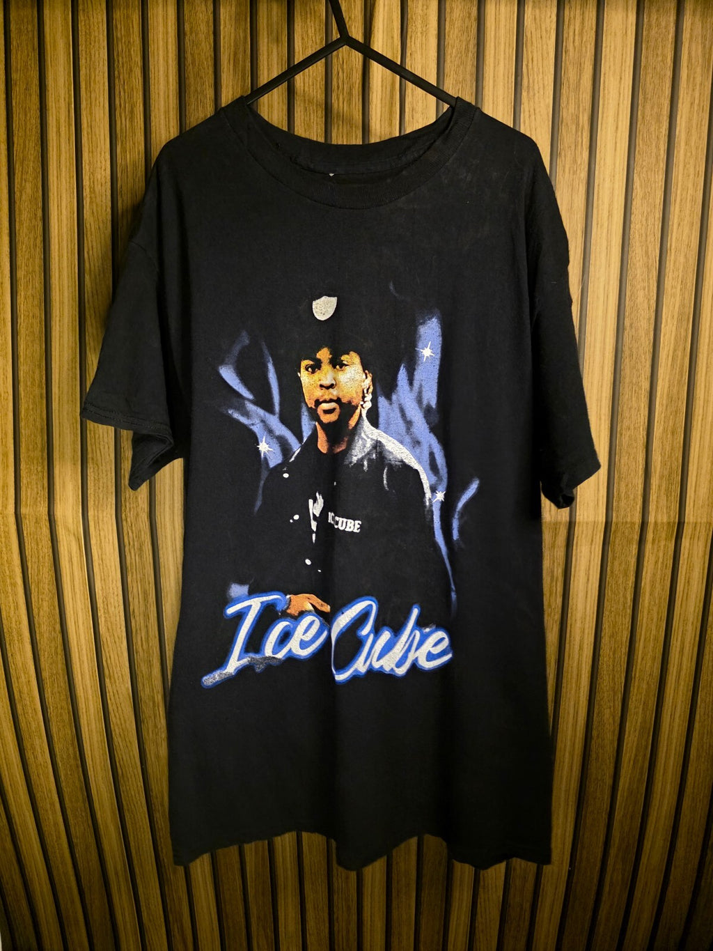 Ice Cube Graphic T-Shirt Black Large Cotton Men's