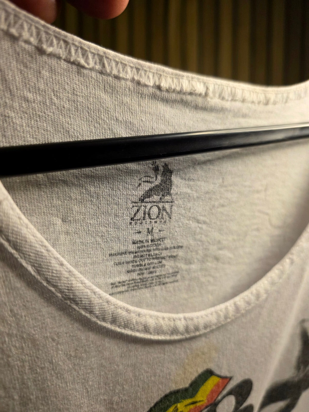 Zion Bob Marley Graphic Tank Top White Medium