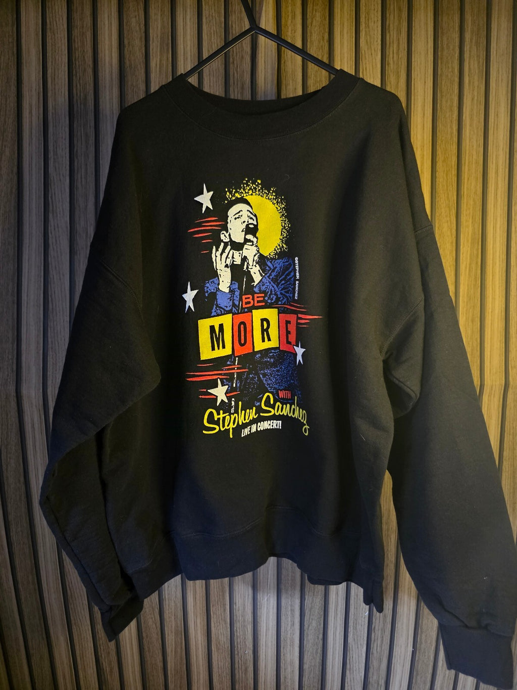 Hanes Stephen Sanchez Be More Graphic Sweatshirt Black L