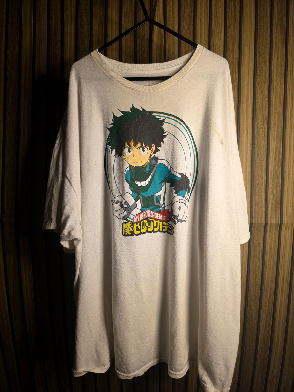 My Hero Academia Izuku Midoriya Graphic T-Shirt Cream 3XL