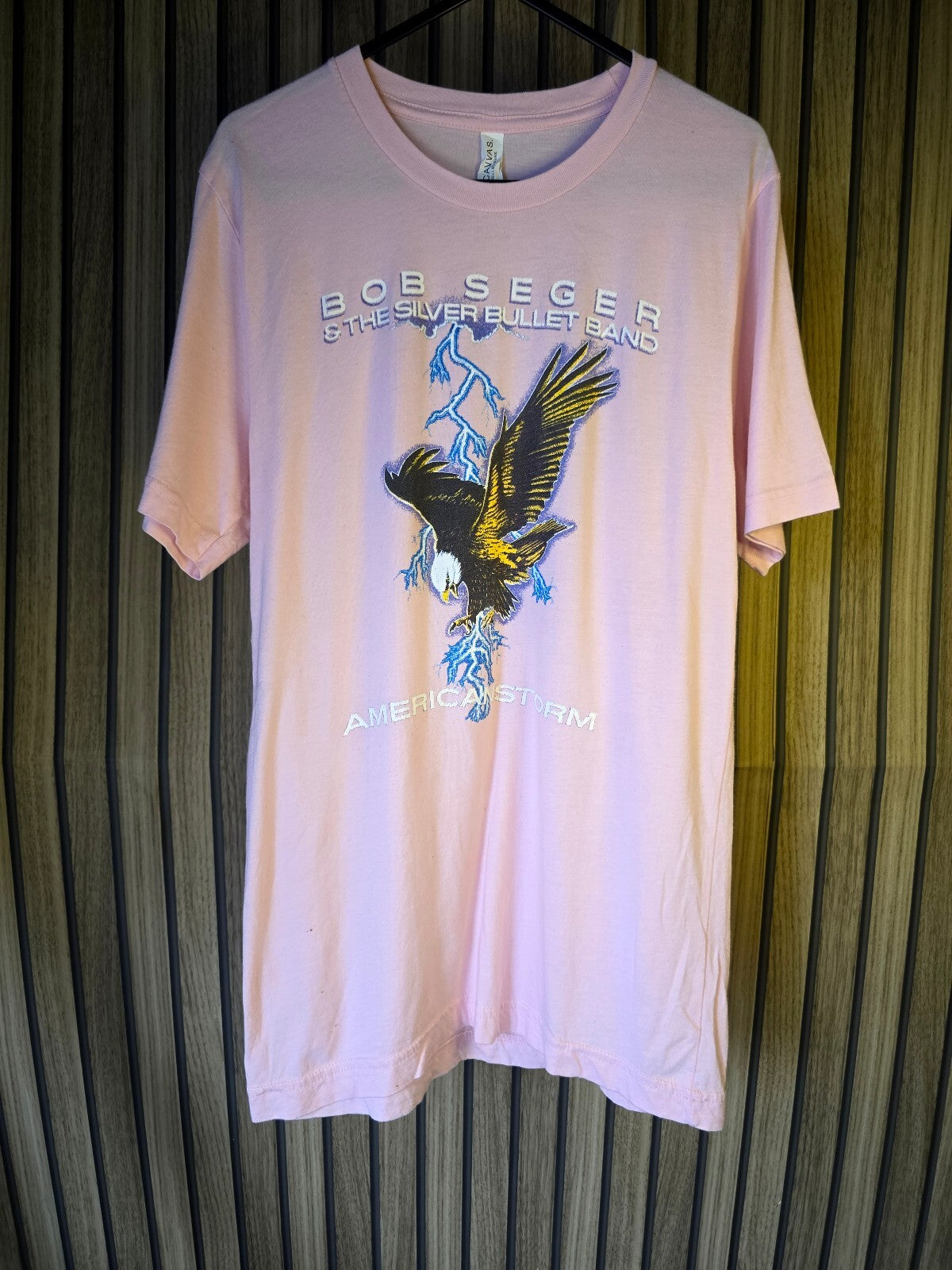 Bella+Canvas Bob Seger North American Tour 2017 Graphic T-Shirt Pink Small