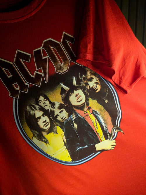 AC/DC High Way to Hell Tour 1979 Graphic T-Shirt Red 2X
