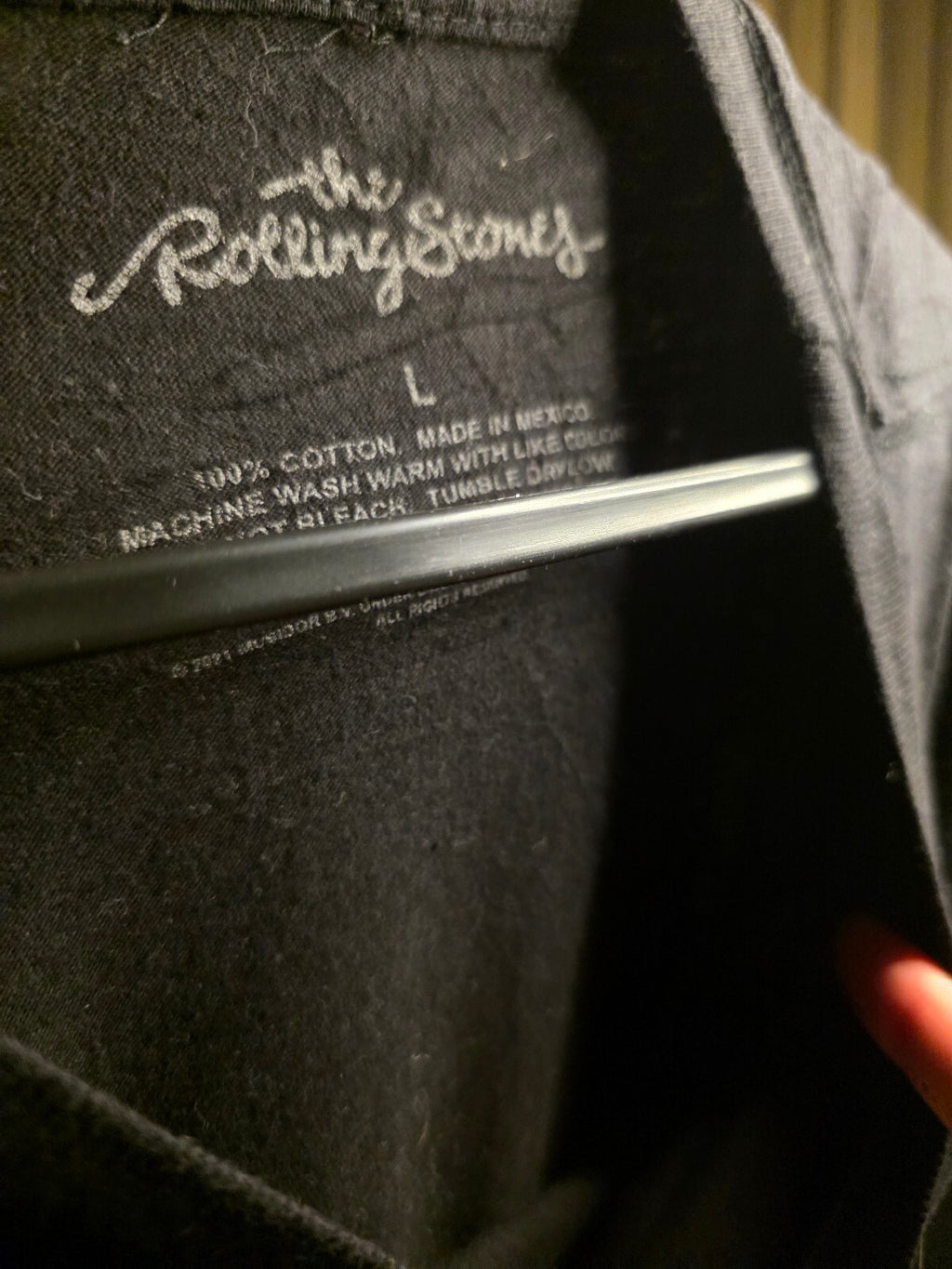 The Rolling Stones North American Tour 1975 Black Cotton T-Shirt Size L