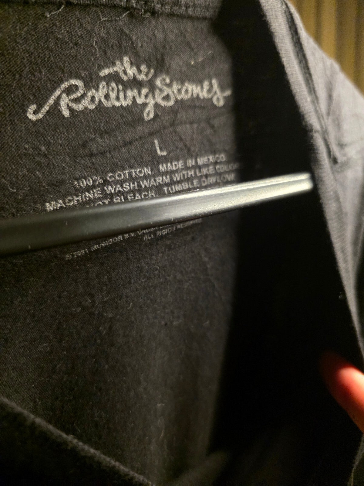 The Rolling Stones North American Tour 1975 Black Cotton T-Shirt Size L