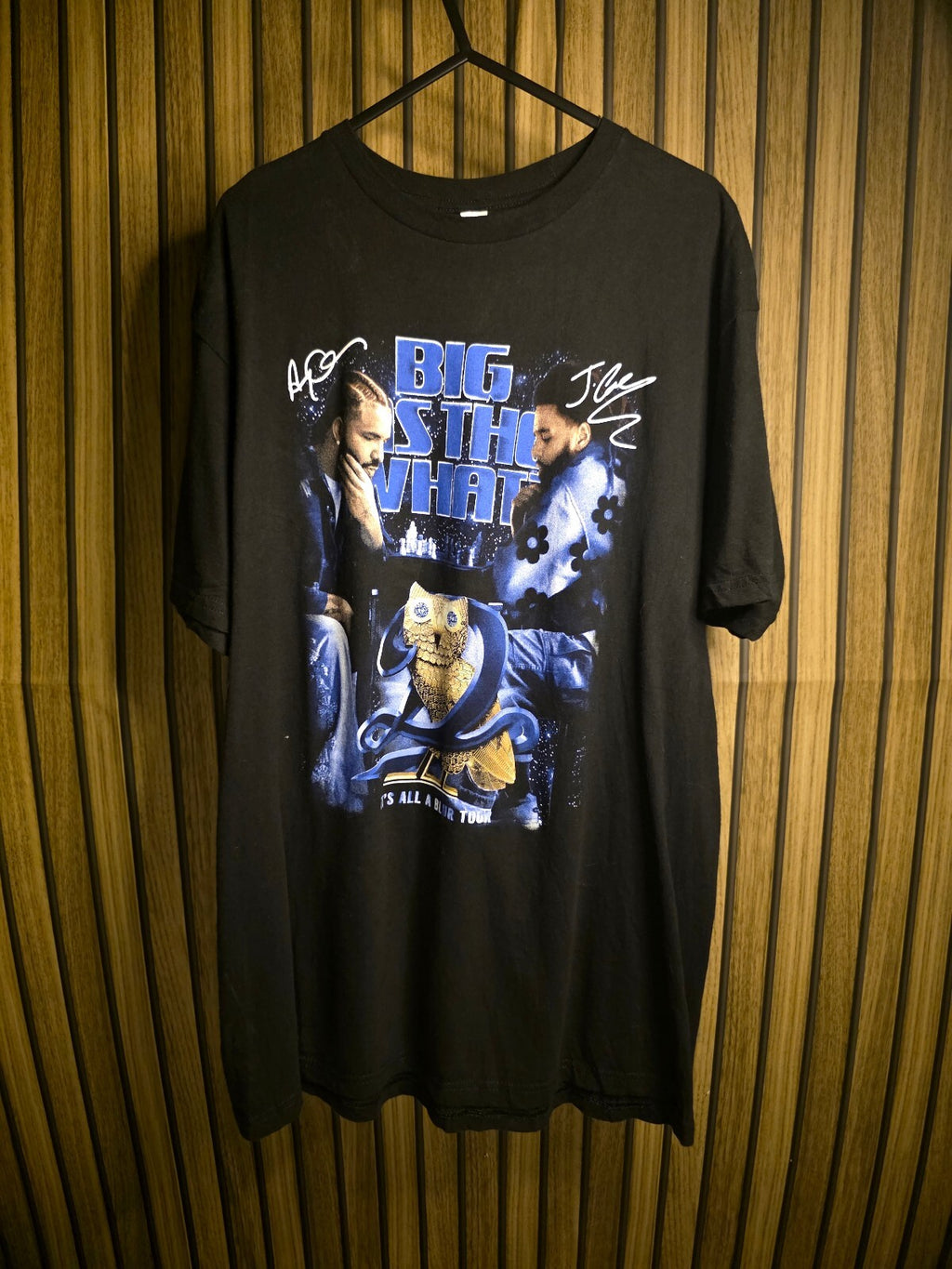 Drake x 21 Savage It's All A Blur Tour Black T-Shirt Size L