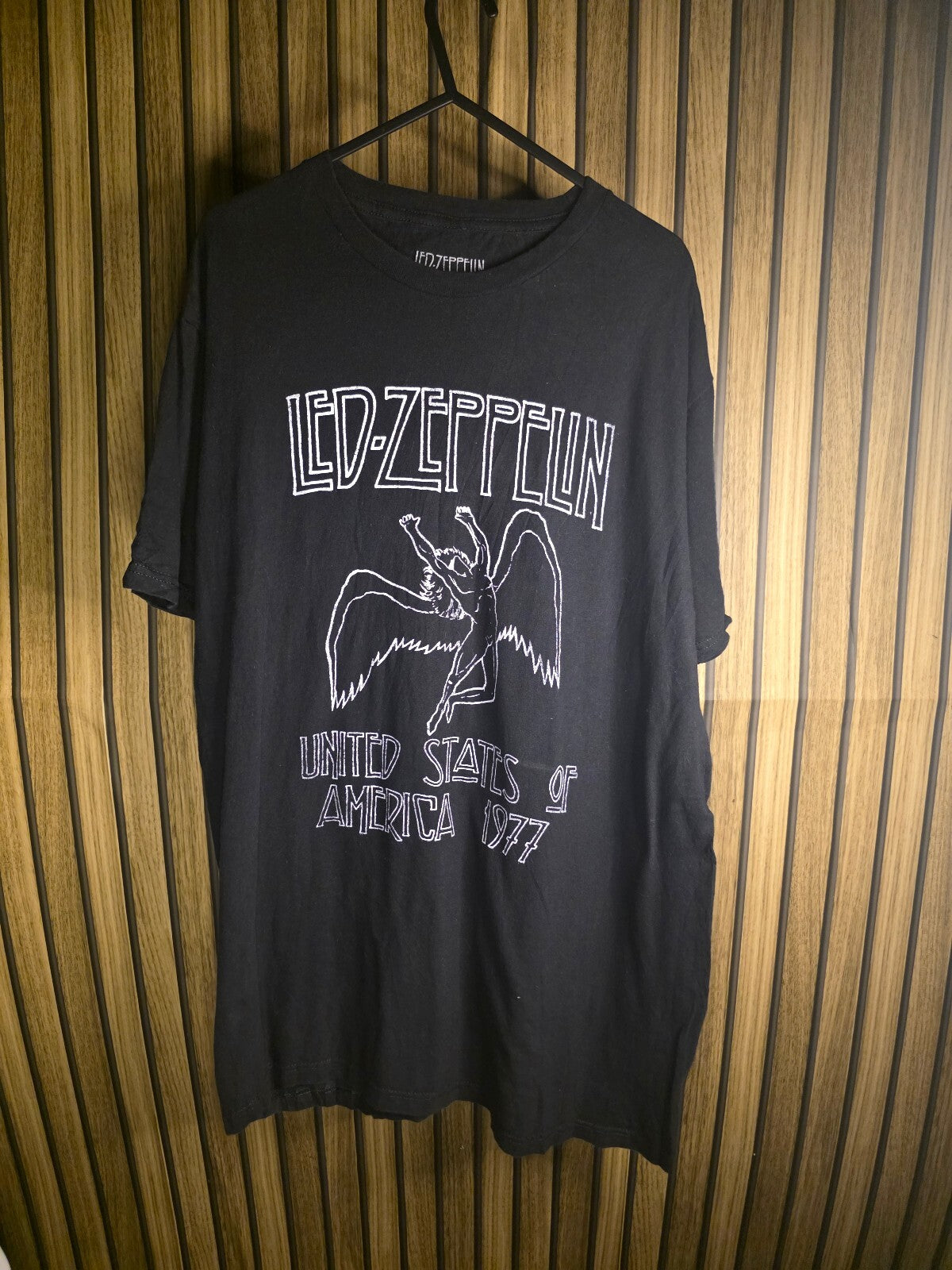 Led Zeppelin United States of America 1977 Tour Black T-Shirt Size L