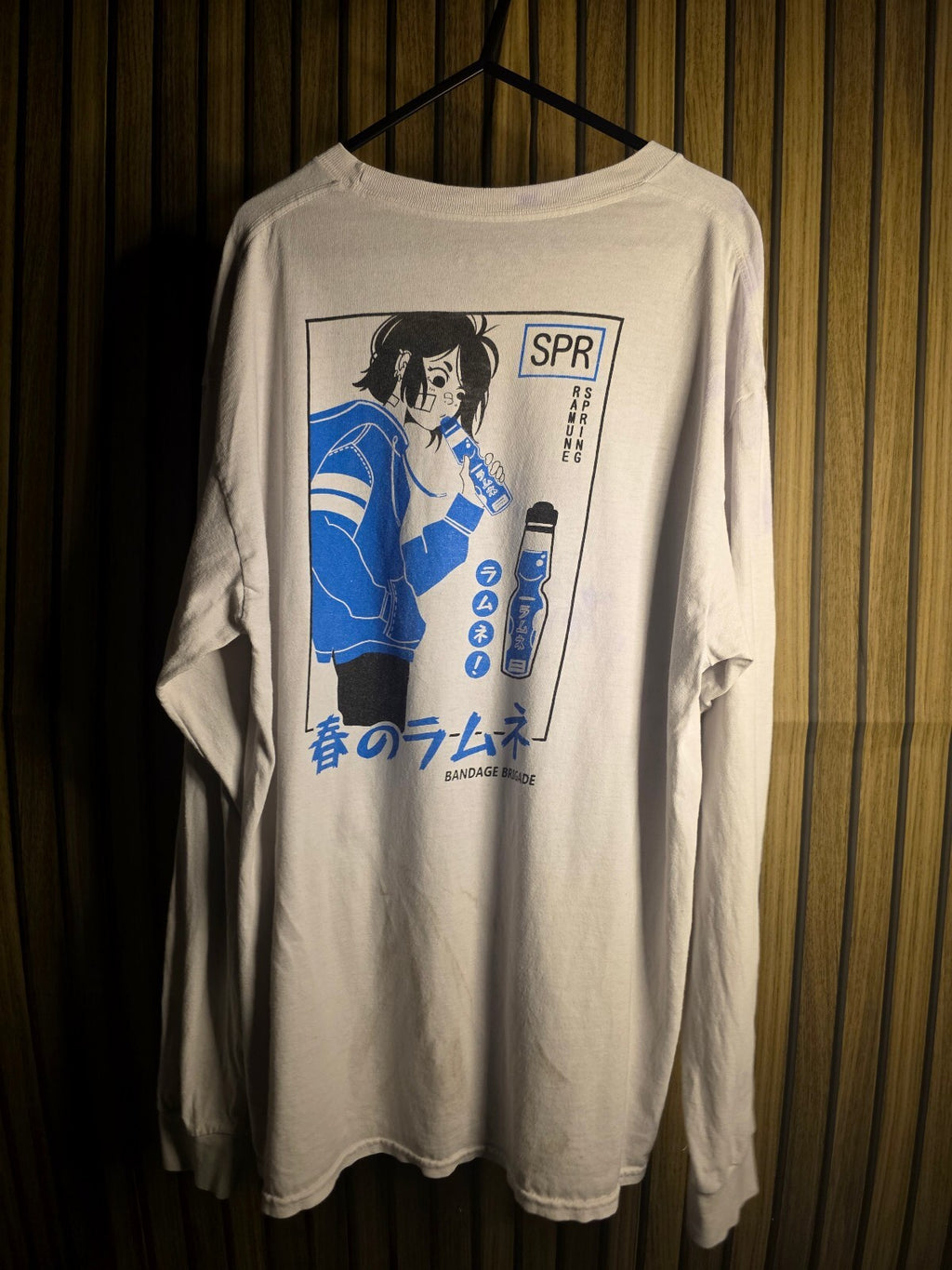 Bandage Brigade Spring Ramune Graphic Long Sleeve T-Shirt White Regular Large