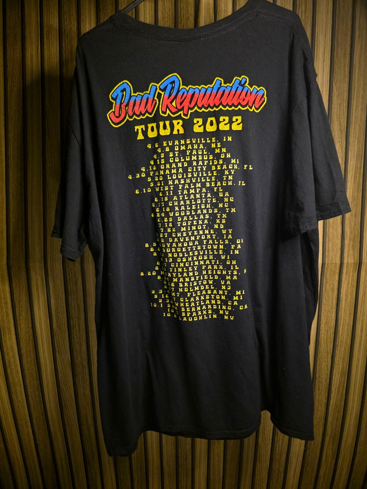 Kid Rock American Badass Tour 2022 Black Graphic T-Shirt XL