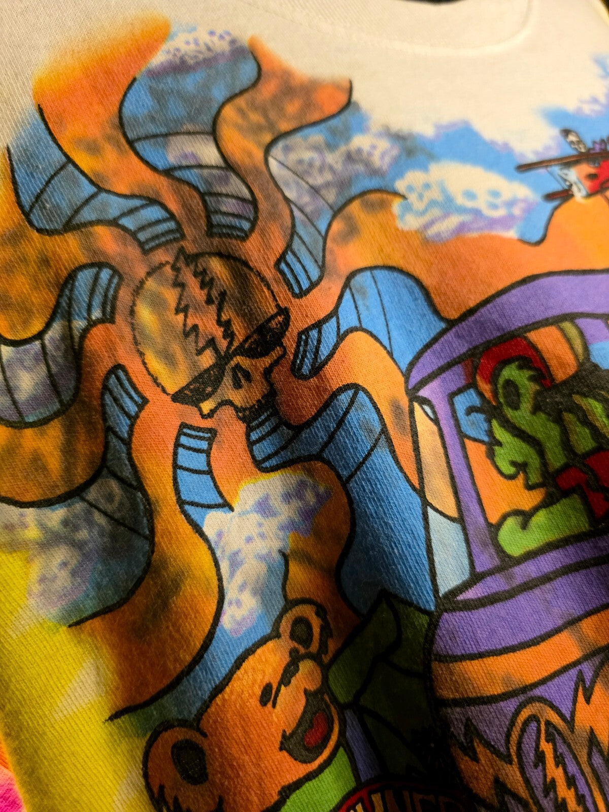 Y2K Vintage 2000 Liquid Blue Grateful Dead Tie-Dye T-Shirt XL Multicolor