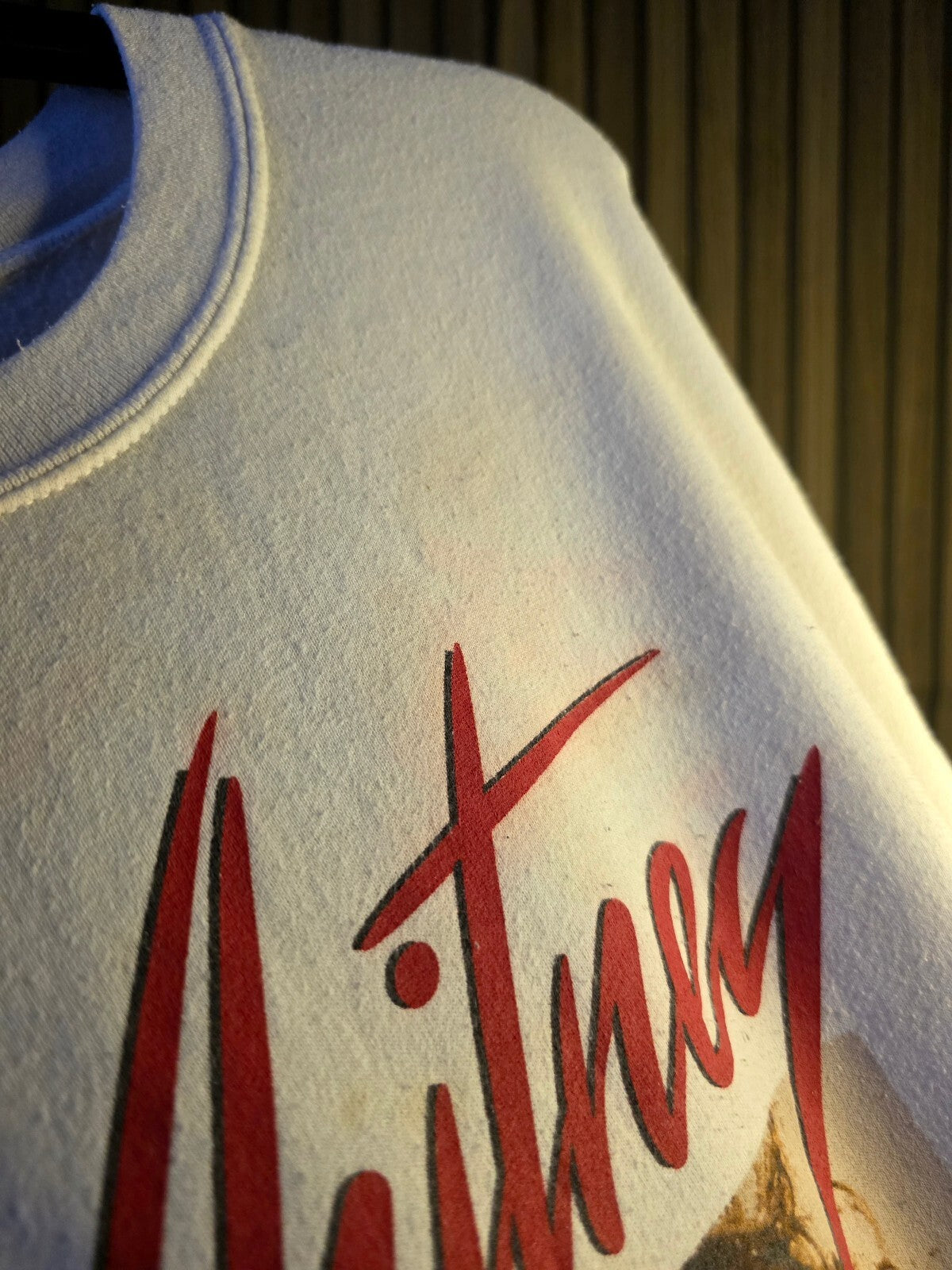Whitney Sweatshirt with Portrait Graphic White Small