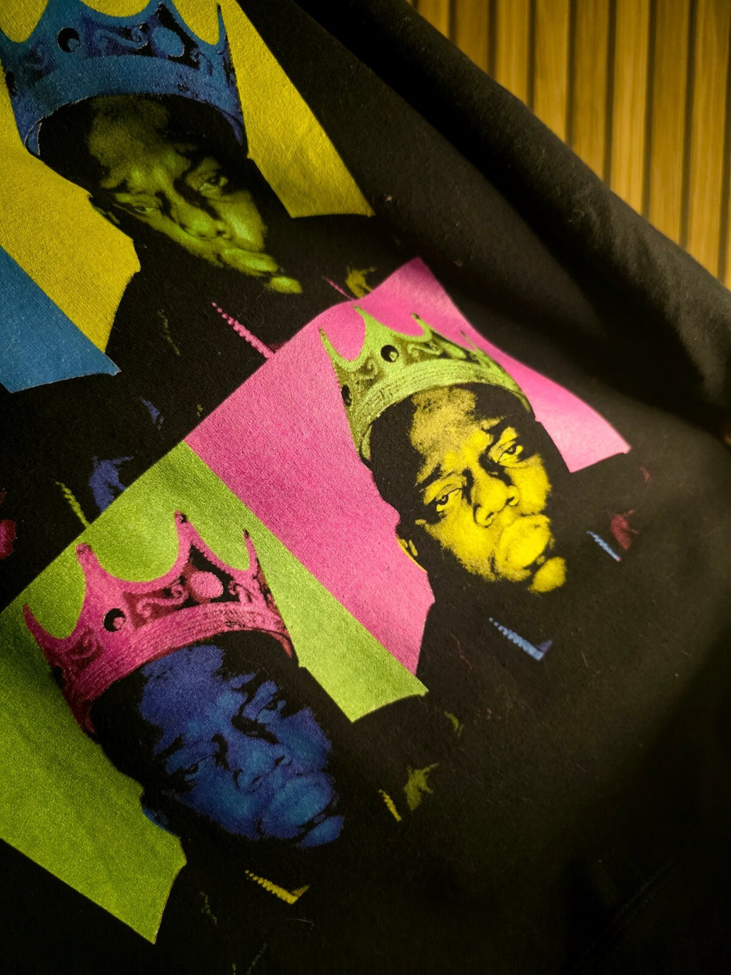 Biggie Smalls Notorious B.I.G. Black Sweatshirt Pop Art Size S