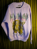 Def Leppard Vintage Graphic Sweatshirt Leopard Print Lilac XS