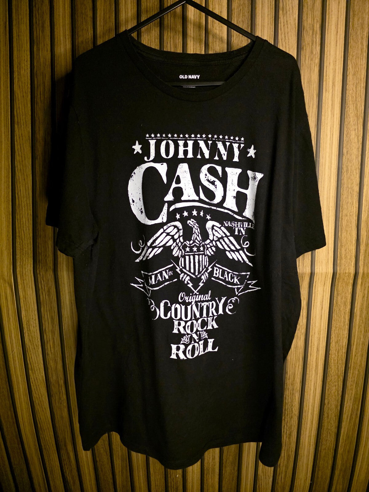 Old Navy Johnny Cash Country Rock Roll Black T-Shirt Size L
