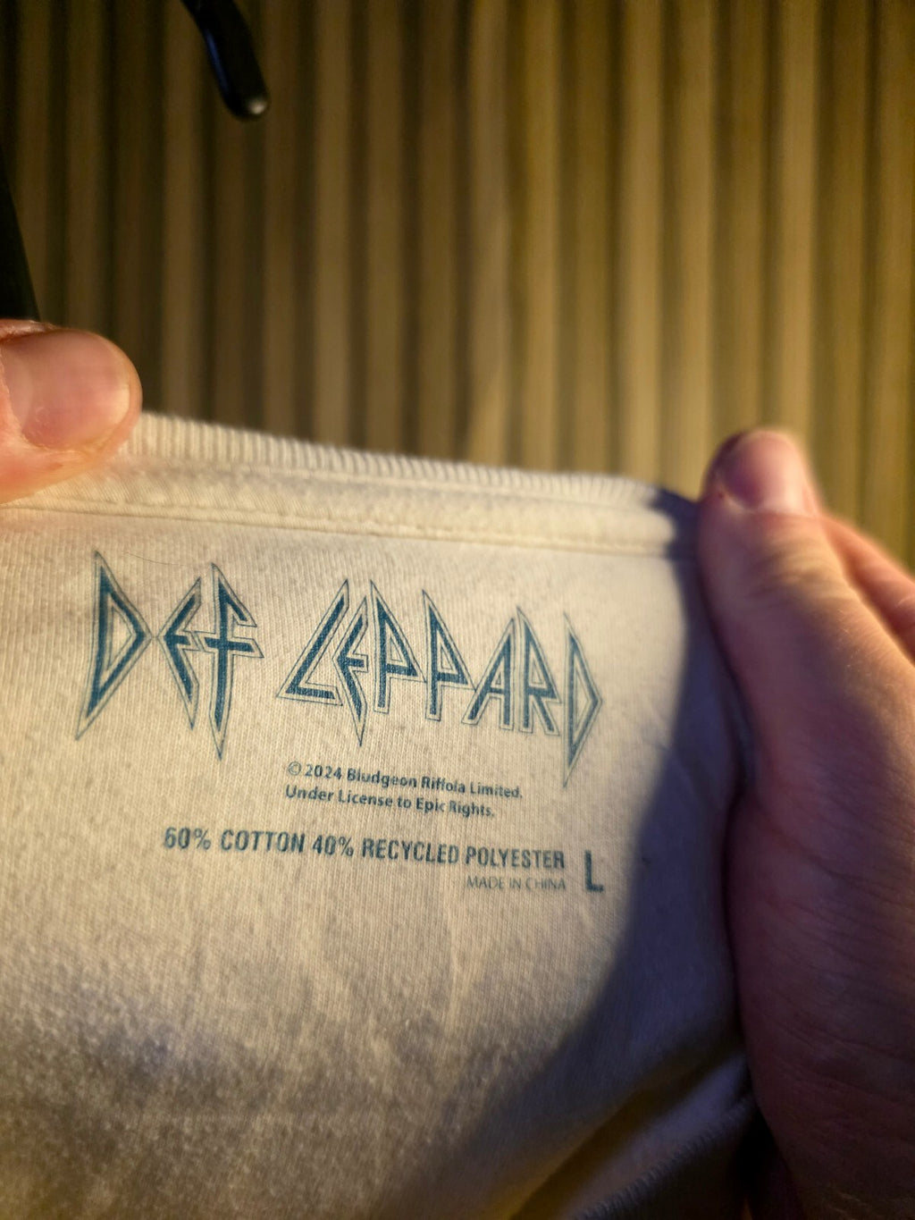 Def Leppard Animal Sweatshirt 1987 Tour Graphic White Large