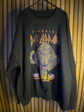 Def Leppard Pyromania Tour Sweatshirt Black Vintage 1983 Size L