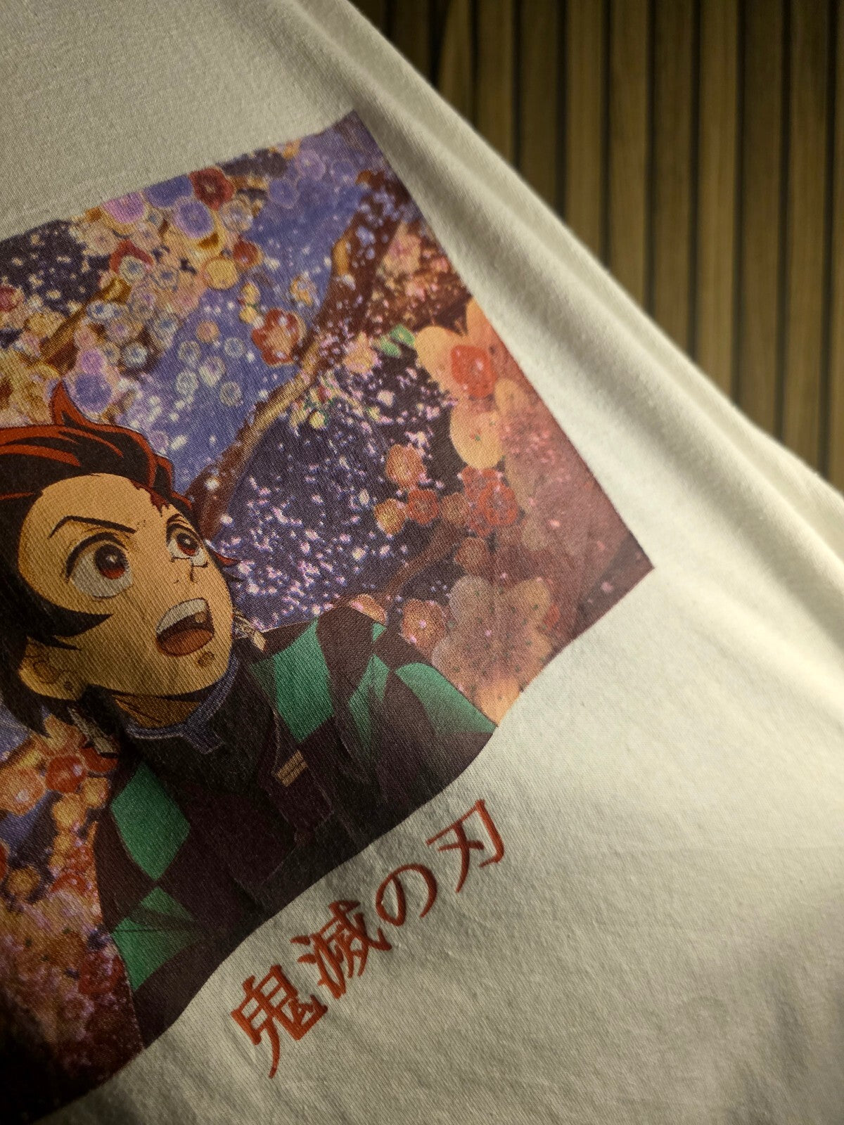 Demon Slayer Anime Graphic T-Shirt Tan Size Regular S