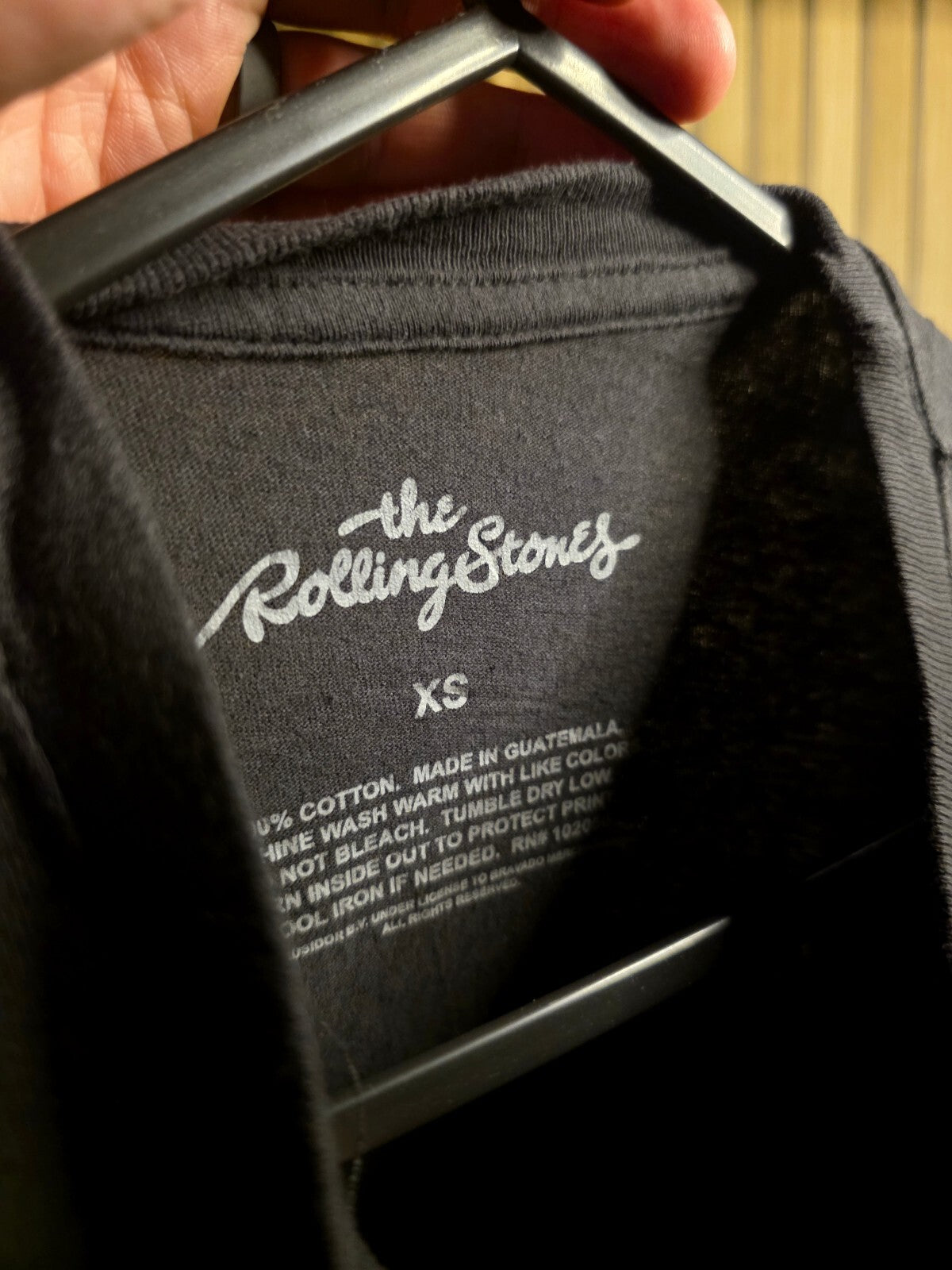 The Rolling Stones 1975 US Tour Graphic T-Shirt Black XS