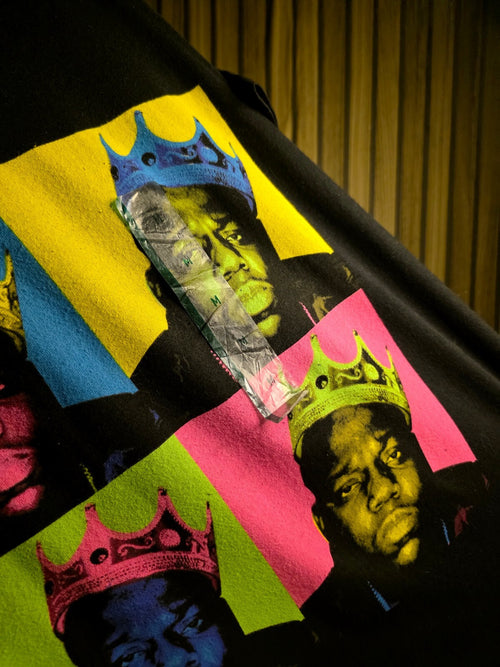 B.I.G. Graphic T-Shirt Biggie Smalls Pop Art Black Medium