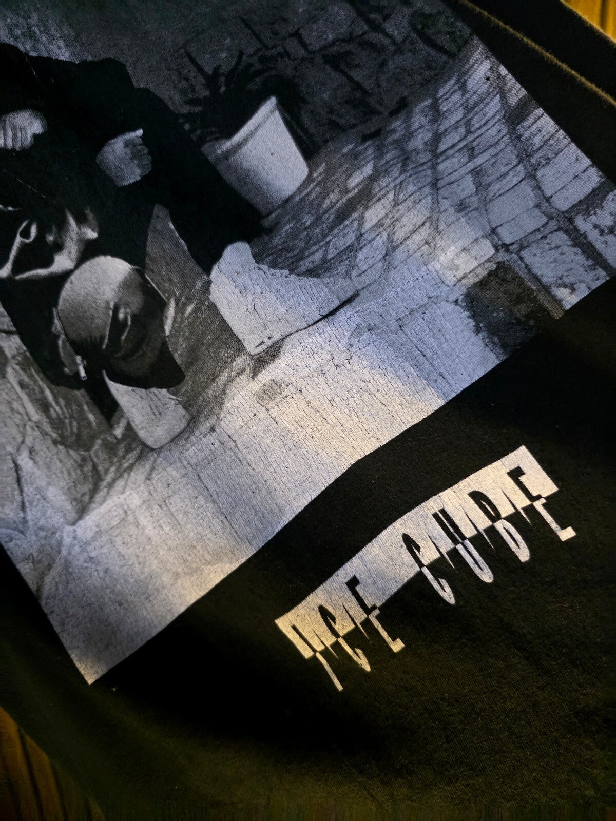Ice Cube Black Graphic T-Shirt Size M Cracking Print