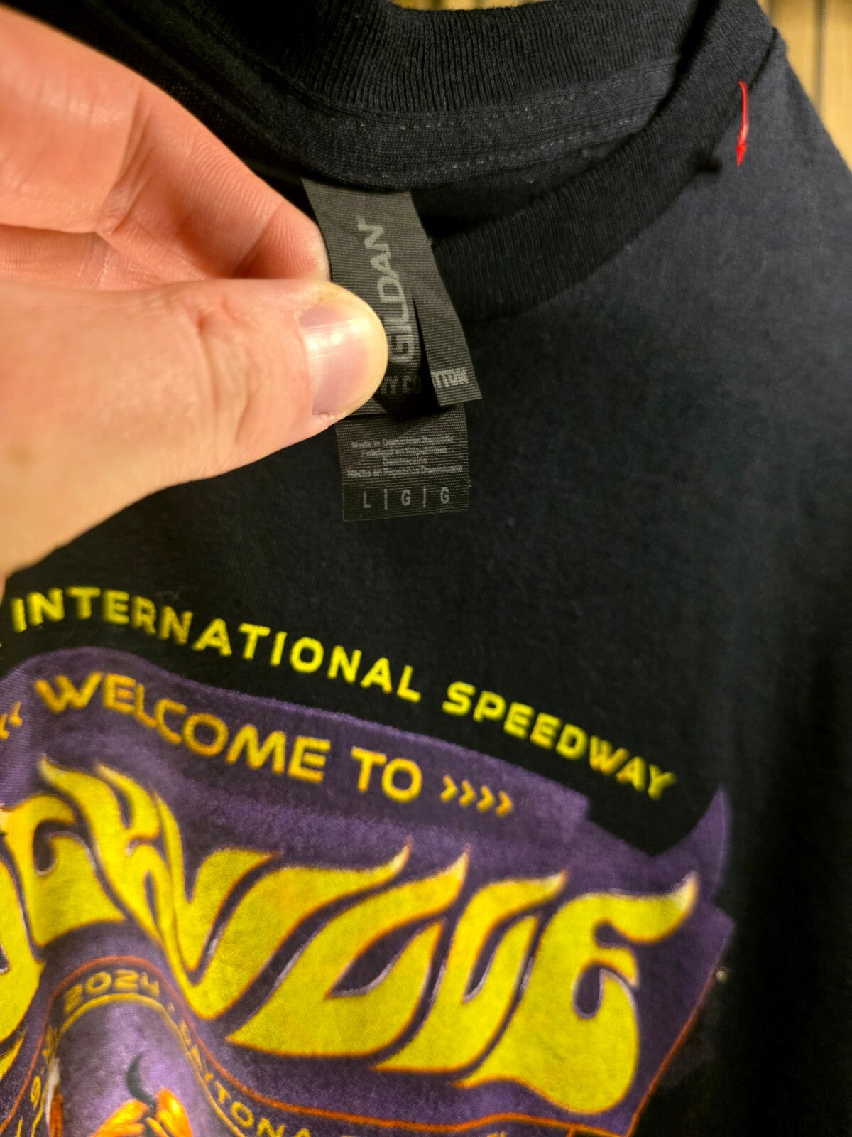 Gildan Rockwave 2022 Daytona International Speedway Tour Graphic T-Shirt Black L