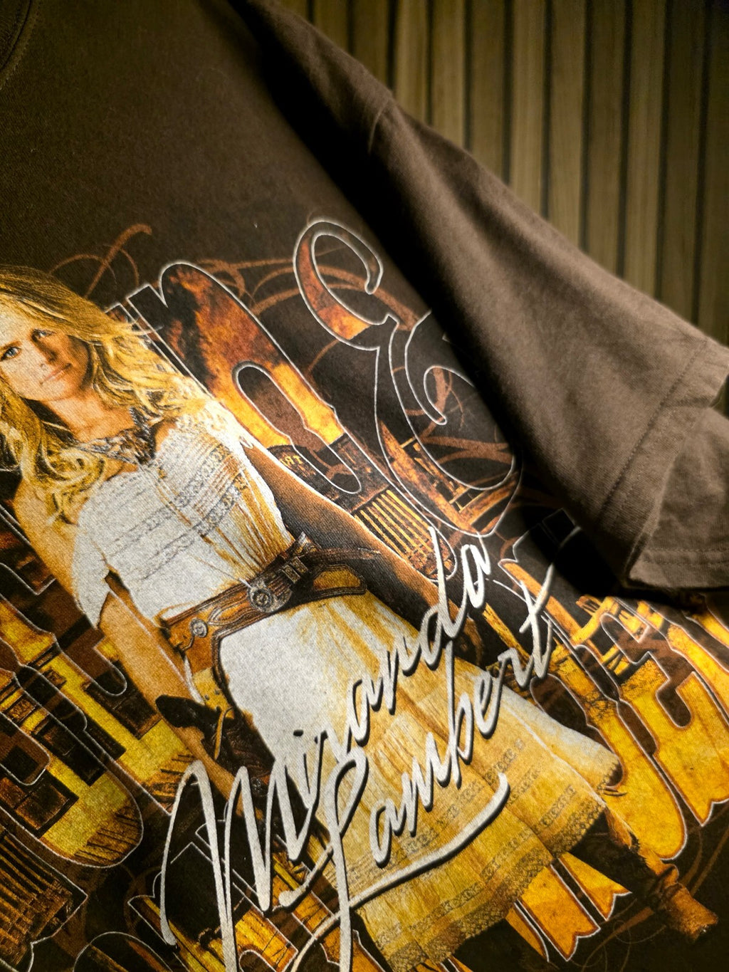 Gildan Miranda Lambert Locked & Reloaded Tour 2013 Brown XL T-Shirt