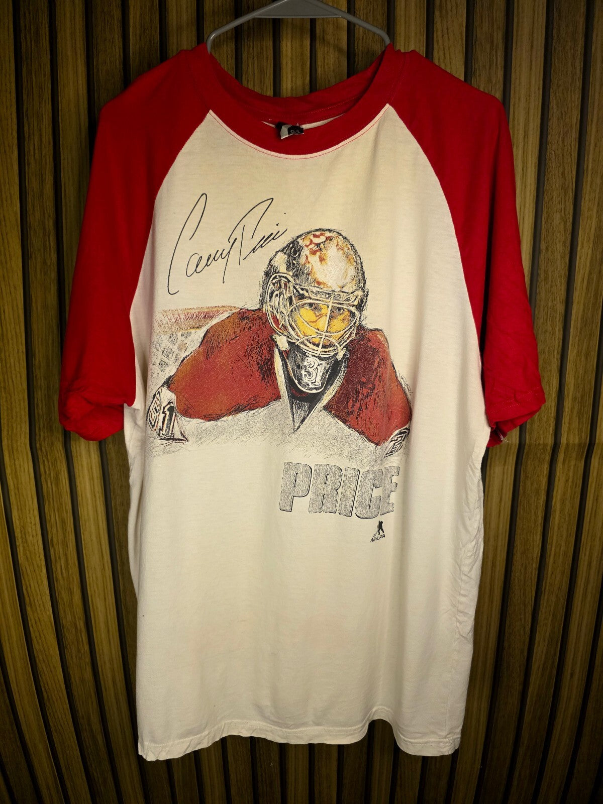 Sogo NHLPA Carey Price Graphic T-Shirt Red White G/L SKU MX1
