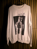 2PAC Graphic Sweatshirt Tupac Shakur Black and White Size Medium