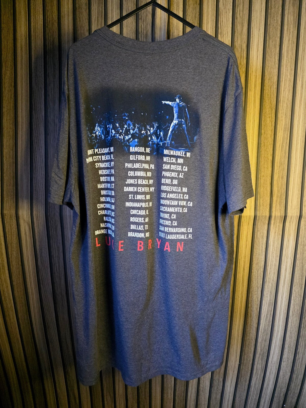 Luke Bryan Proud to Be Right Here Tour 2021 Graphic T-Shirt Grey XL