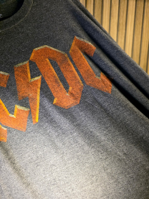 AC/DC Grey Graphic Band T-Shirt Size L