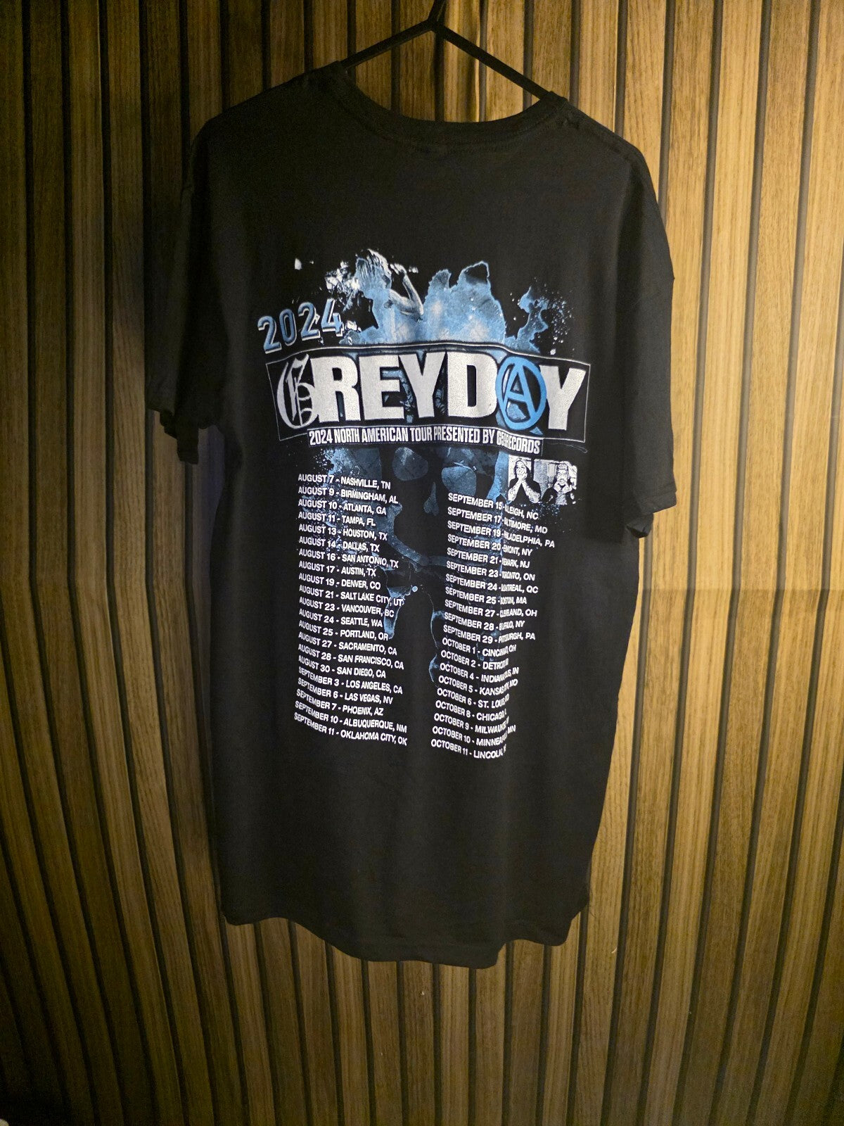 GreyDay 2024 North American Tour Black Graphic T-Shirt Unisex M