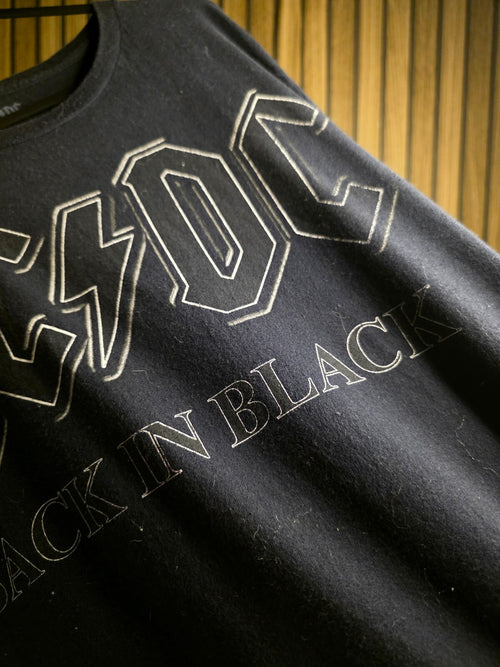 AC/DC Back in Black Graphic T-Shirt Black Size M