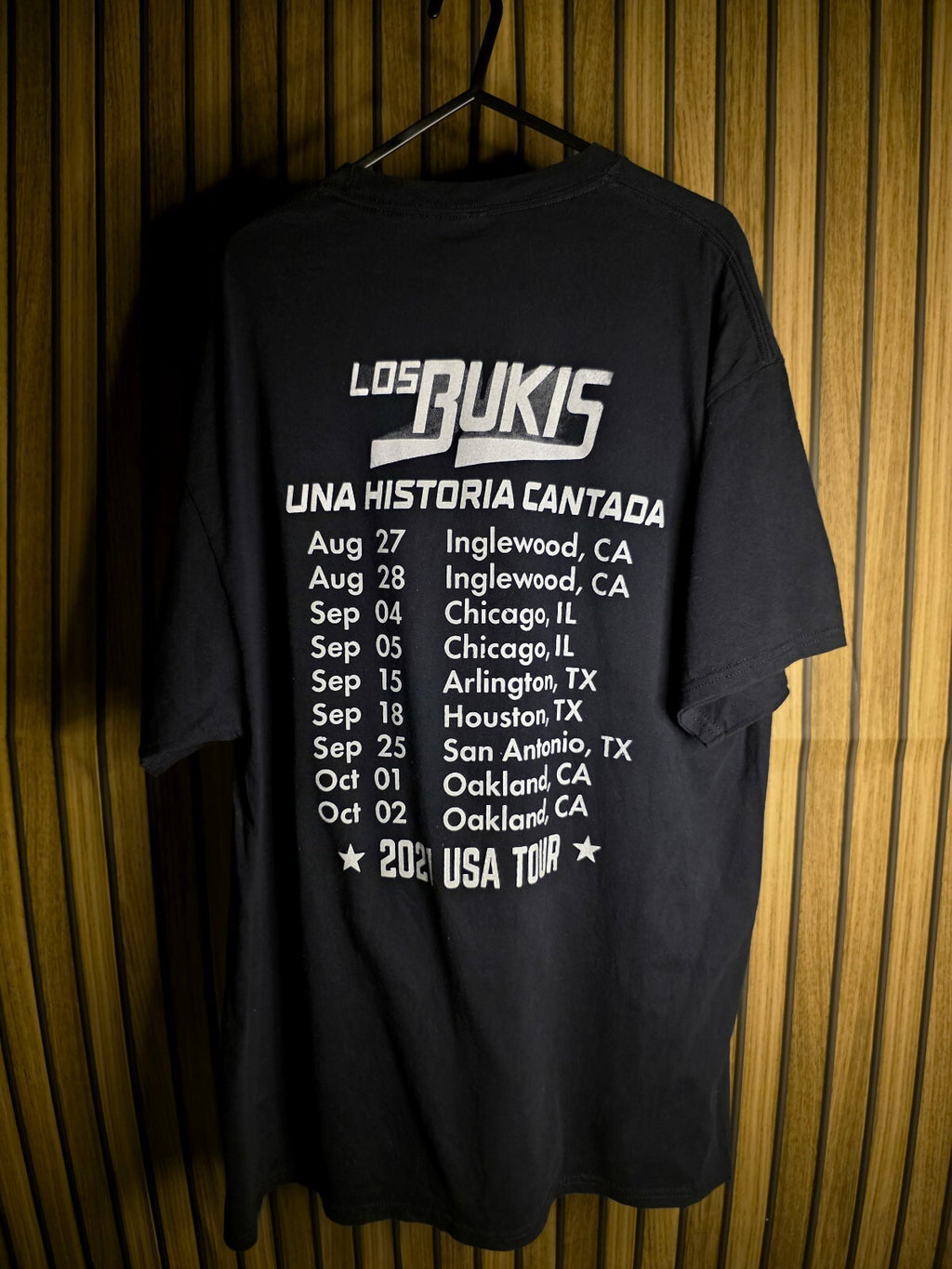 Los Bukis Una Historia Cantada 2023 USA Tour Black T-Shirt XL