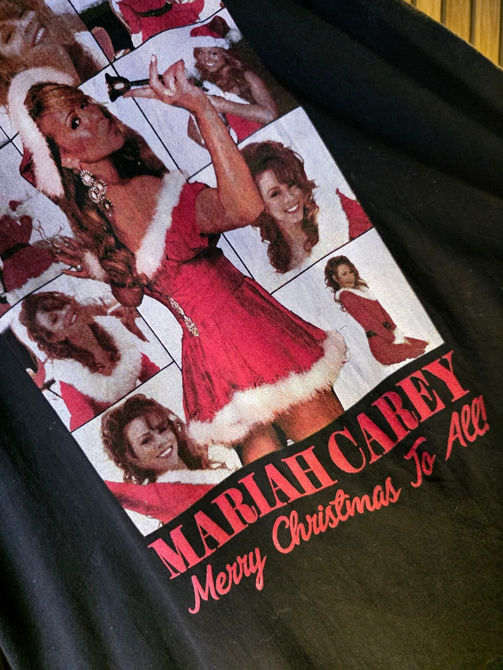 Mariah Carey Christmas To All Black Tour T-Shirt Size XL