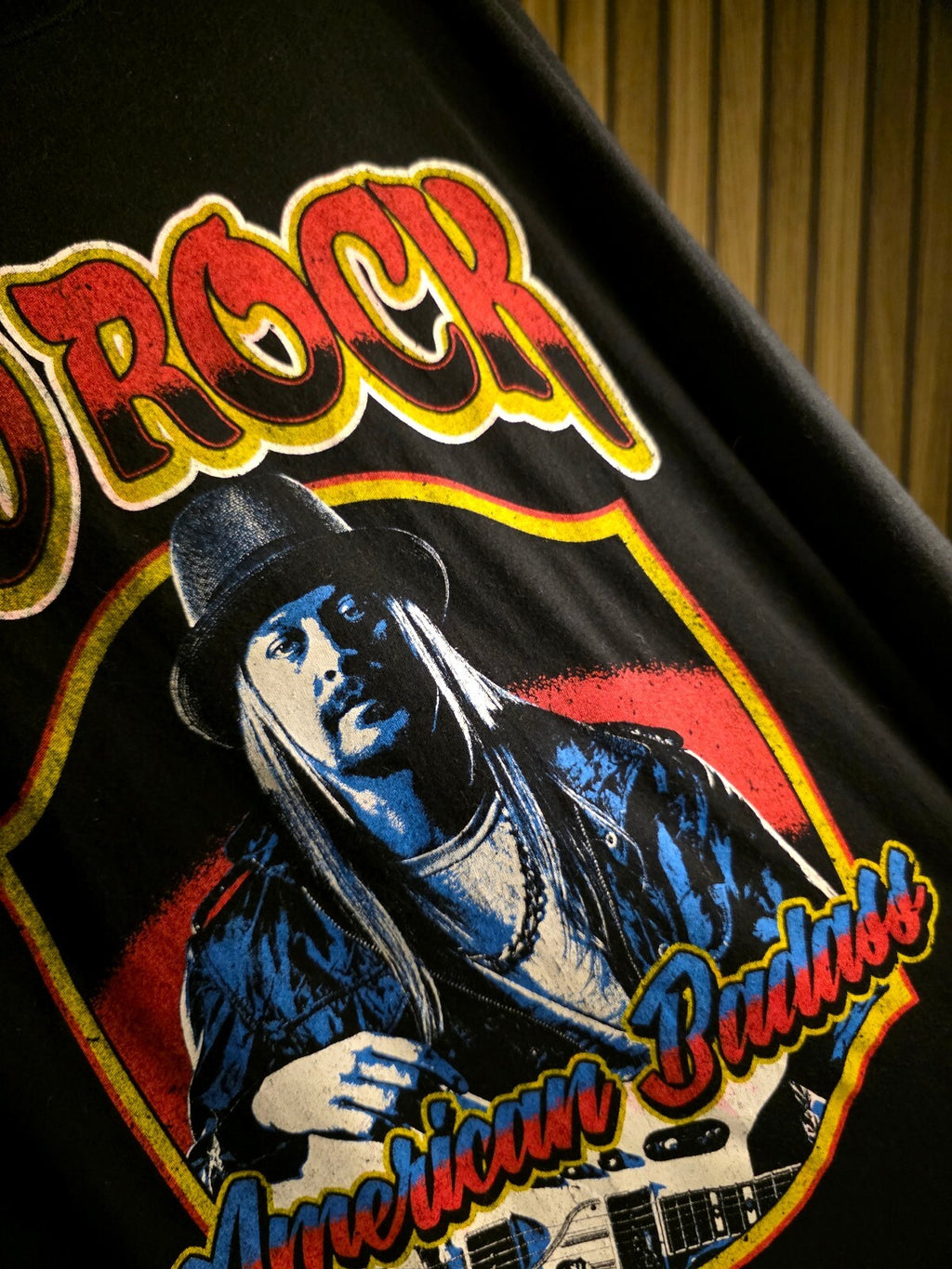 Kid Rock American Badass Tour 2022 Black Graphic T-Shirt XL