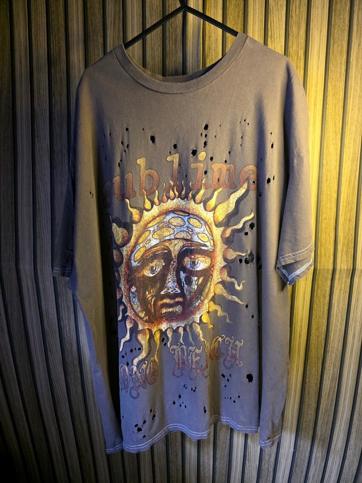 Sublime Sun Graphic T-shirt Distressed Black S/M