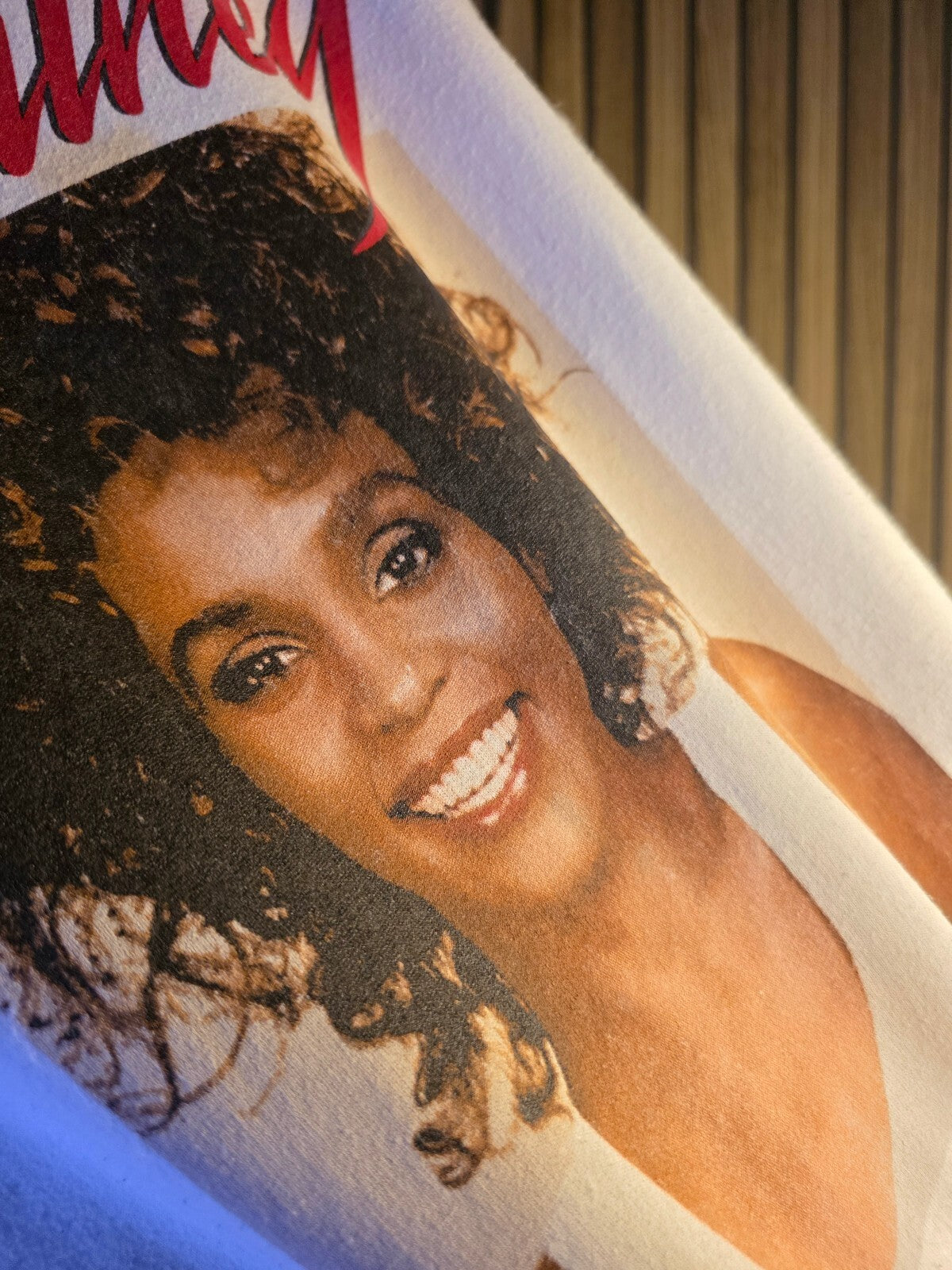 Whitney Sweatshirt with Portrait Graphic White Small