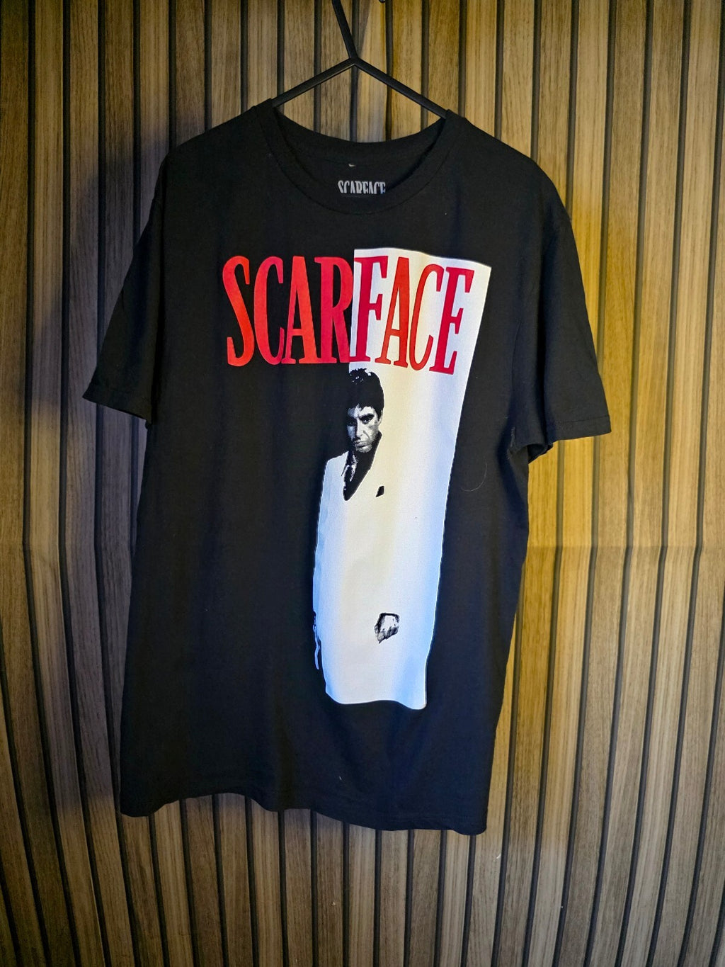 Scarface Movie Graphic T-Shirt Black Red White Size M
