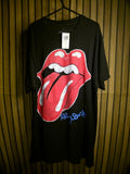 The Rolling Stones Black Tongue Logo T-Shirt Size L
