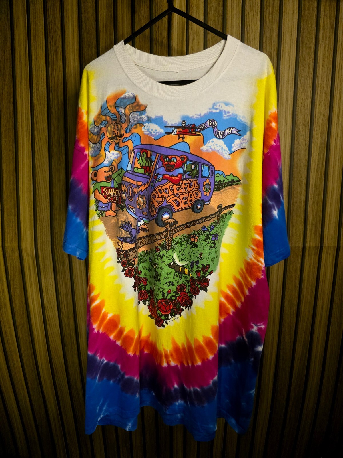 Y2K Vintage 2000 Liquid Blue Grateful Dead Tie-Dye T-Shirt XL Multicolor